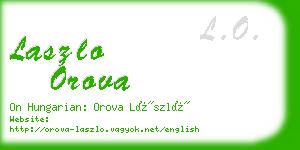 laszlo orova business card